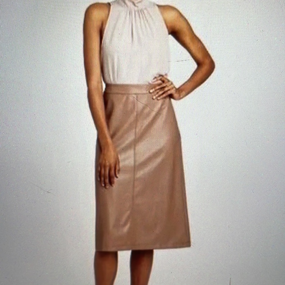 Prologue A-Line Faux Leather Midi Skirt - NWT